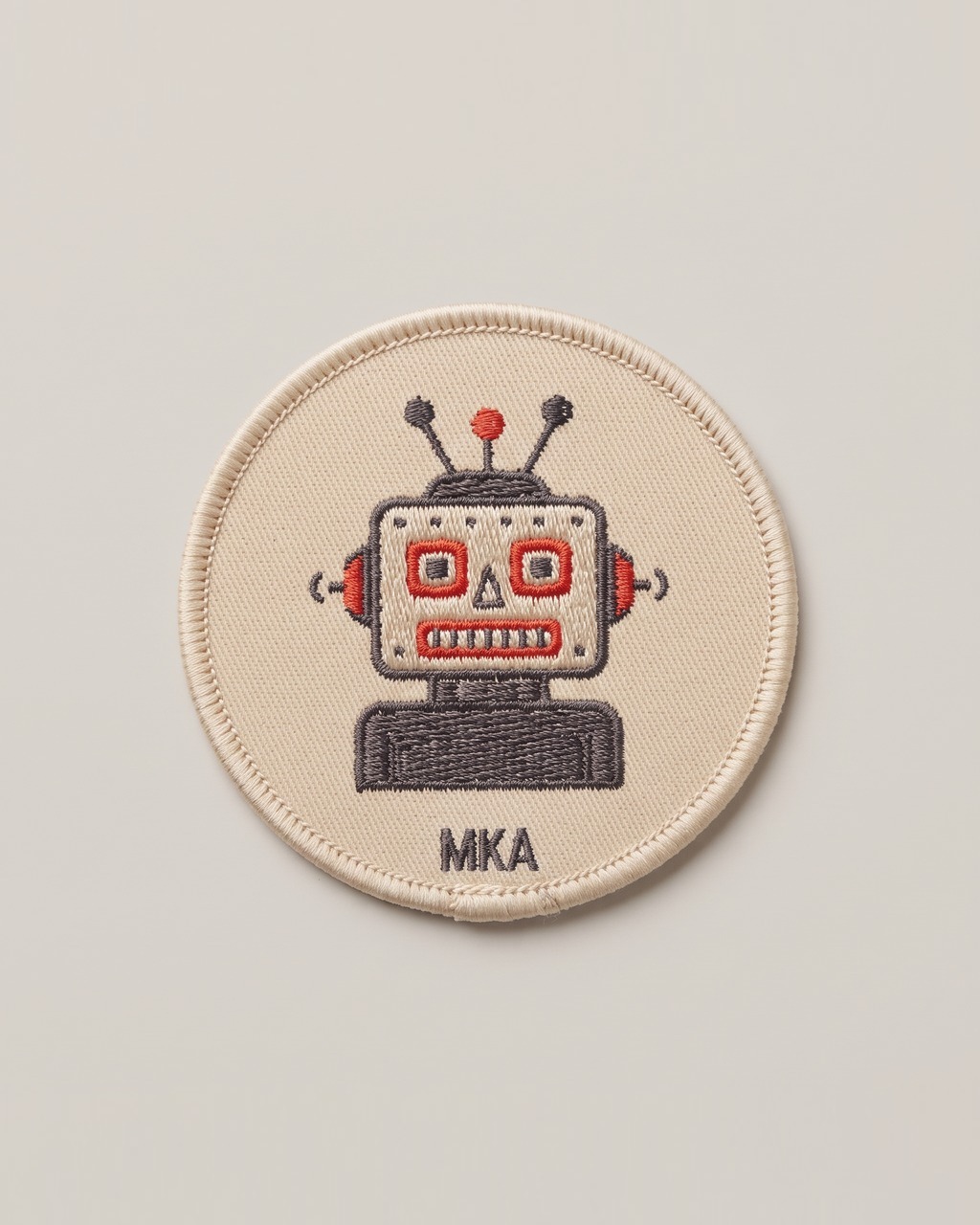 Robot Face Patch in Oat