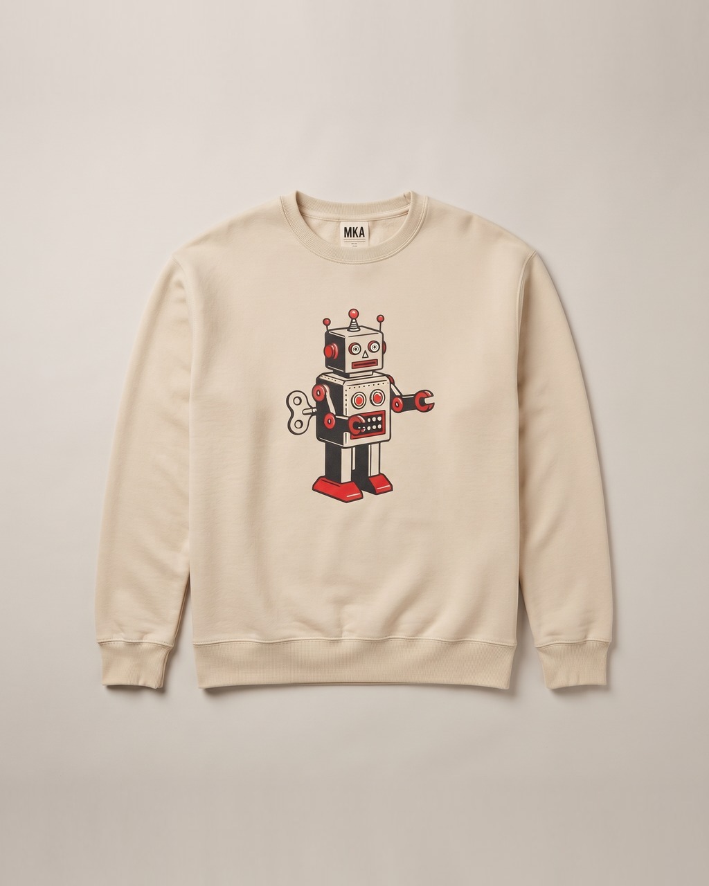 Wind-Up Robot Sweatshirt, Oat — figure 1